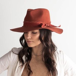 Gigi Pip Hannah Floppy Fedora Hat - Rust color